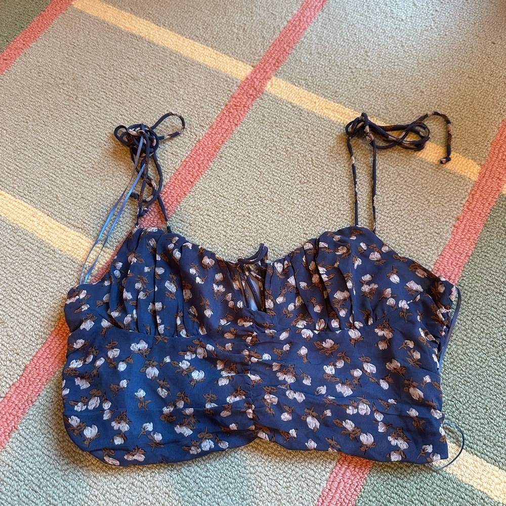 Cotton candy la bustier tie top